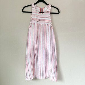 Lou & Grey Embroidered Polka Dot Sleeveless Dress, Size Small